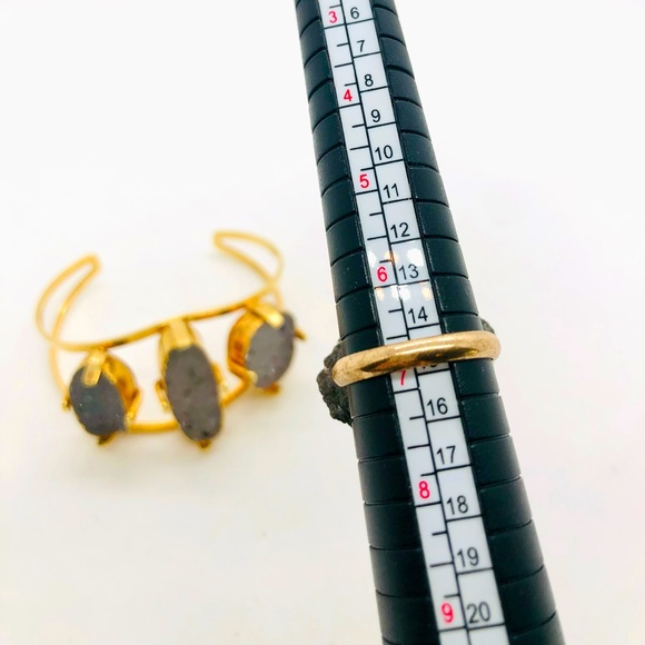 Vintage Druzy Bracelet & Geode Ring - Picture 11 of 15